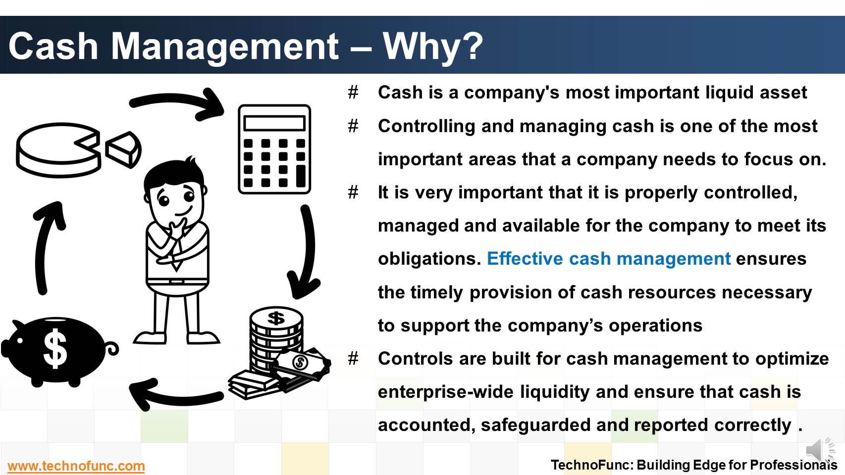 TechnoFunc Cash Management Learning Objectives