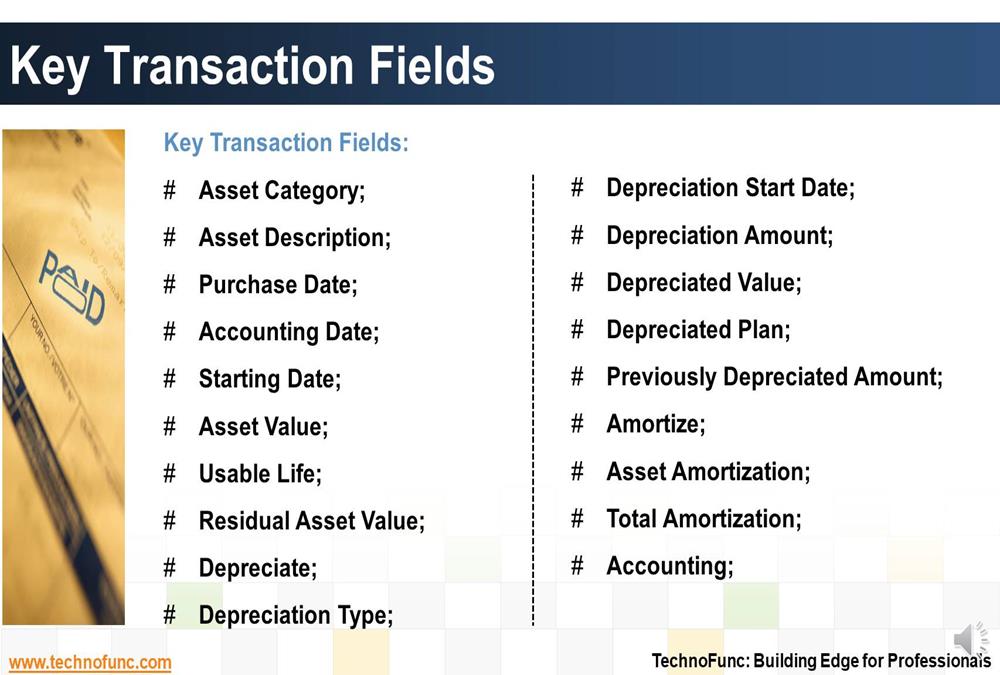 Fixed Assets - Key Terminology